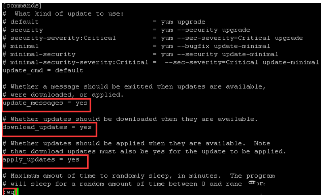 云服務器centos設置系統自動更新
