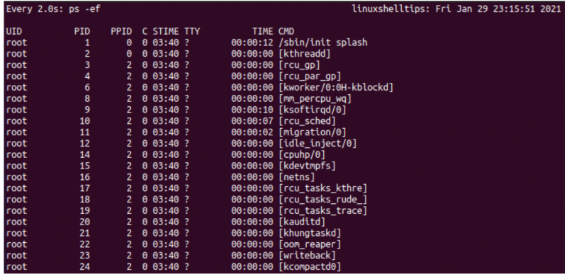 在Linux服務器中使用Watch定期運行命令？